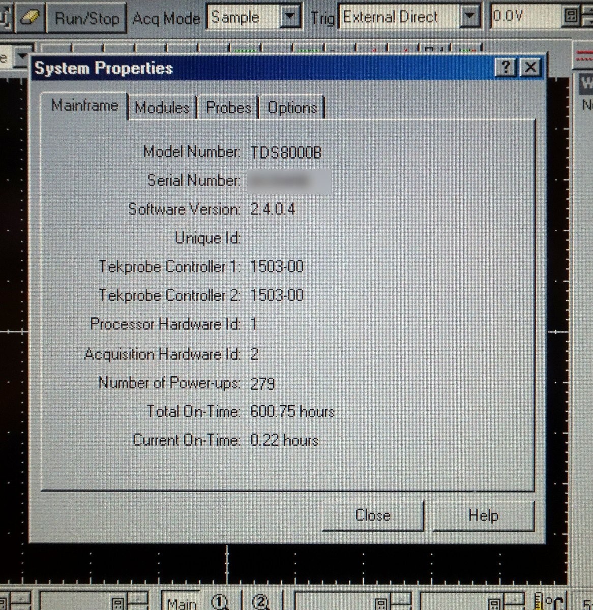 Tektronix TDS8000B Digital Sampling Oscilloscope Mainframe No Modules AS-IS