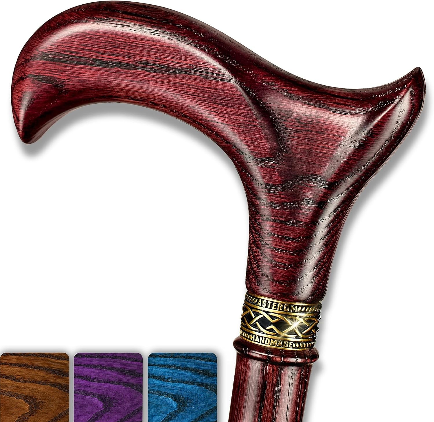 Handcrafted Walking Cane, Stylish Wooden Canes For Men, Oak Wood
