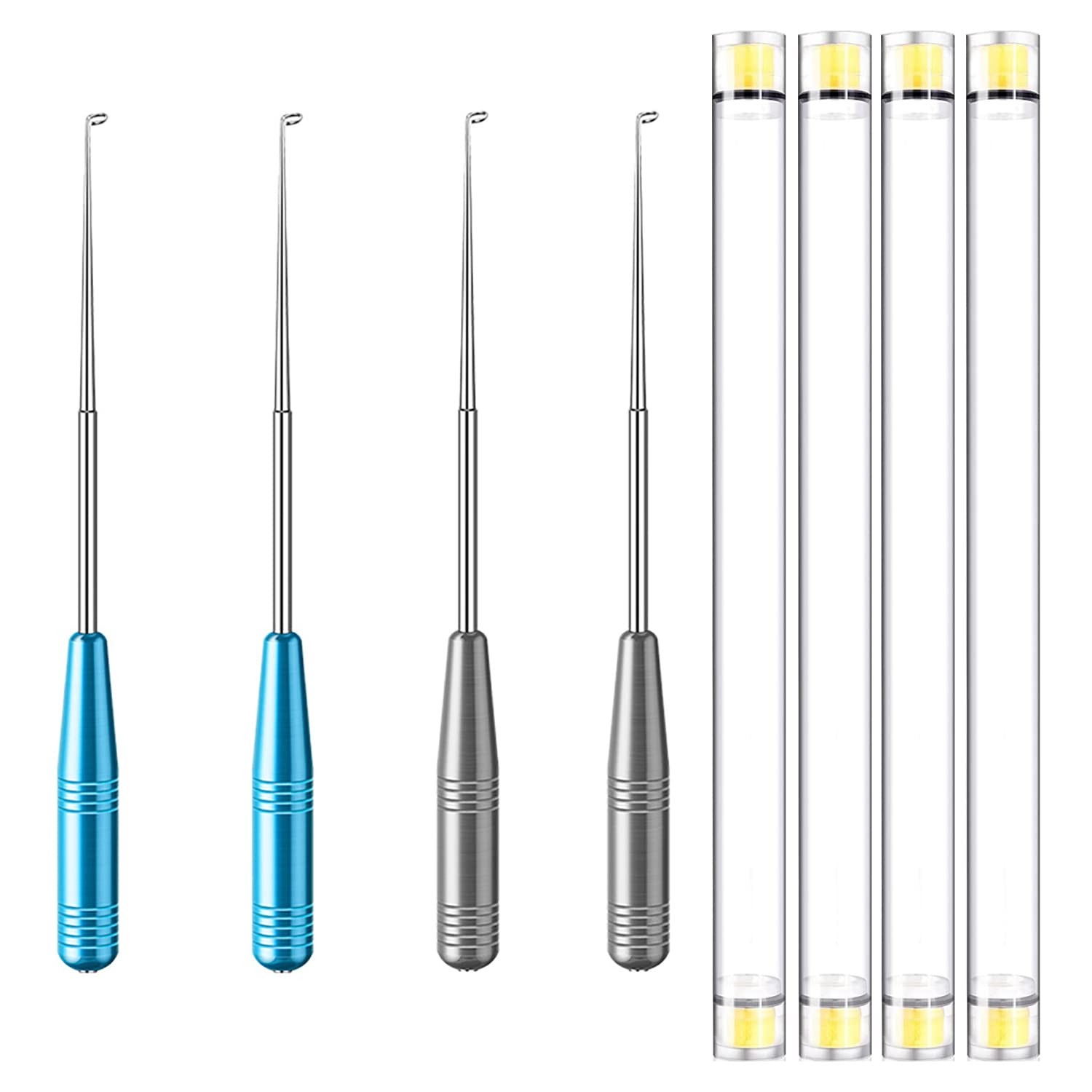 Fish Hook Remover, 4pcs Fishing Quick Removal 7 inch (4 pack), Blue Gray