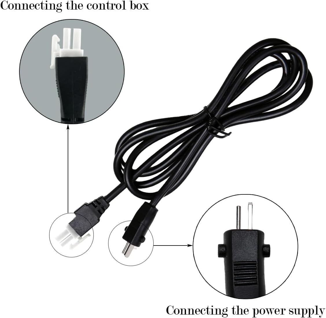 Adjustable Bed Base Input Power Cord Replacement Tempurpedic Power Prong 5ft 29V