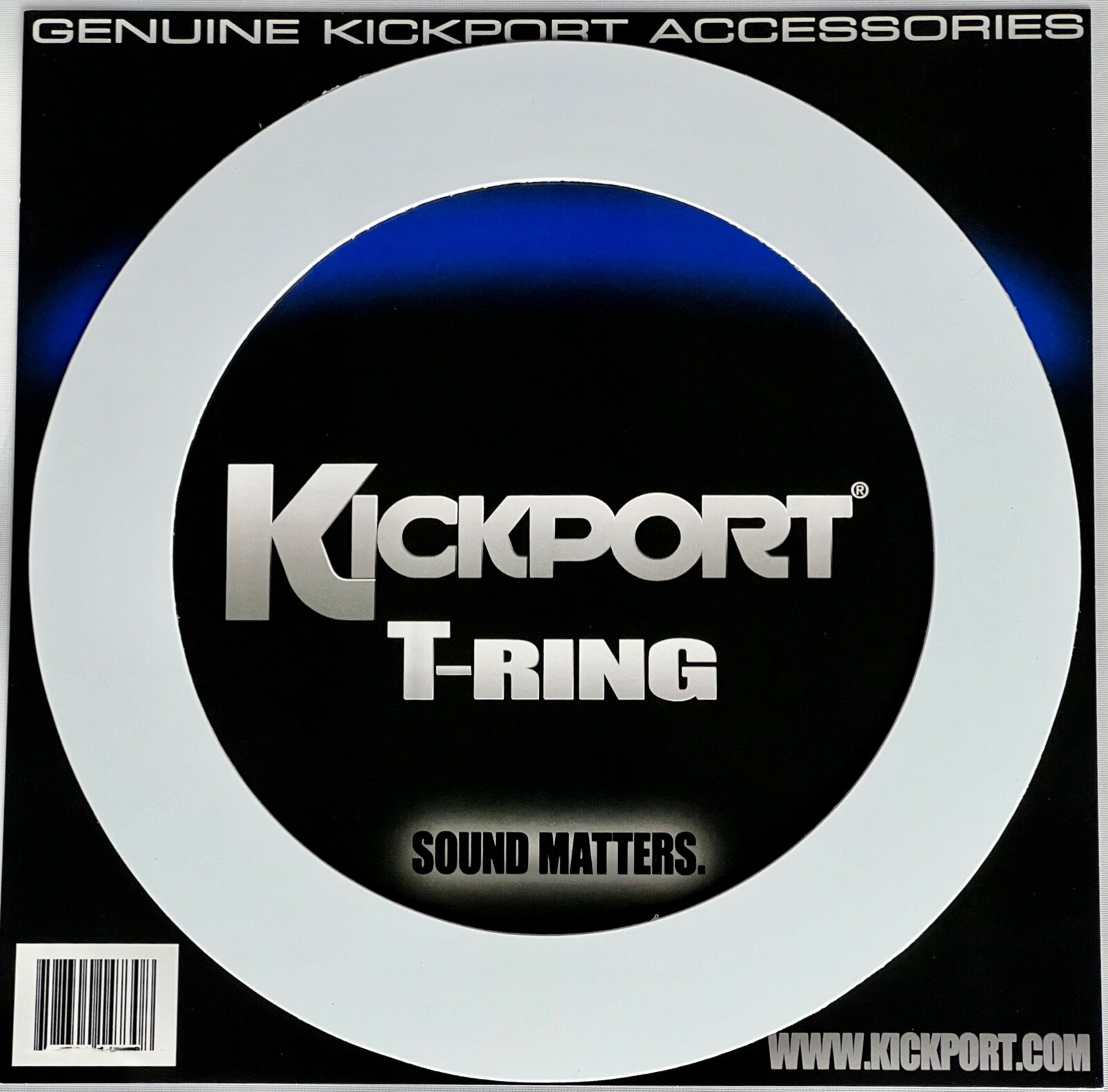 KickPort T-Ring White - Bass Drum Resonant Head Template 5" opening TRGWH
