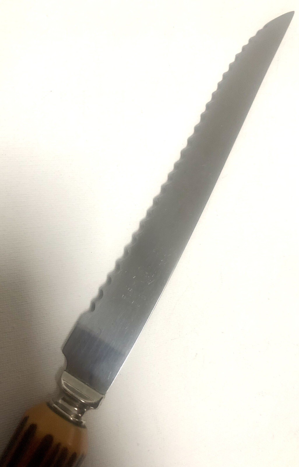 E. Parker & Sons Rippledge 8” Blade Serrated Carving Knife & Fork Set Sheffield
