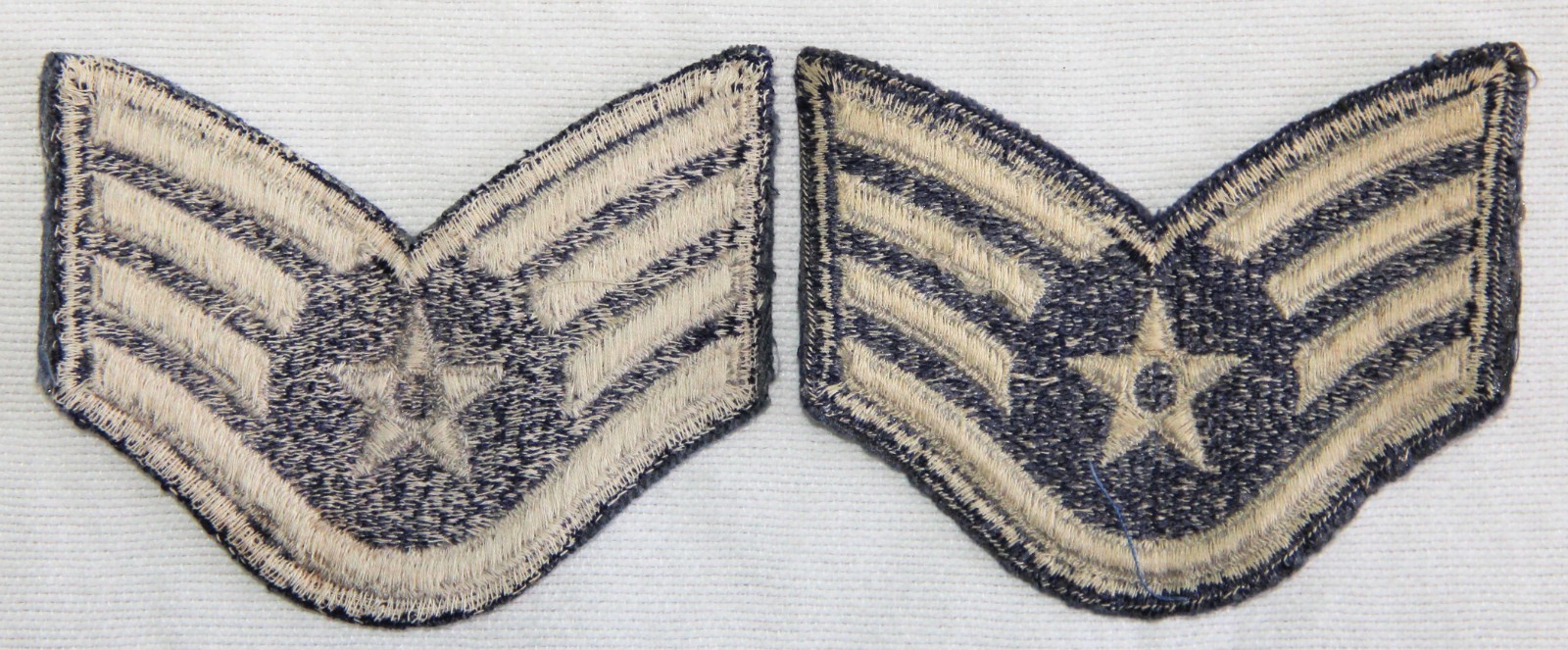 ORIGINAL, FULL SIZE USAF STAFF SERGEANT E-5 CHEVRONS, STRIPES