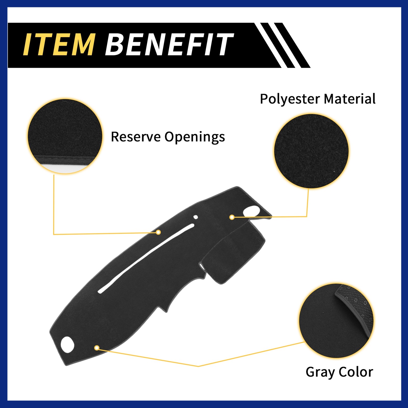 Dash Cover for Ford for Ranger 95-11 Non-Slip Dash Cover Mat Pad