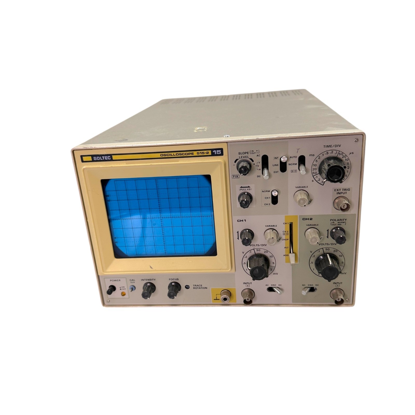 SOLTEC 515-2 Dual Trace Analog Oscilloscope 1982 - For Parts