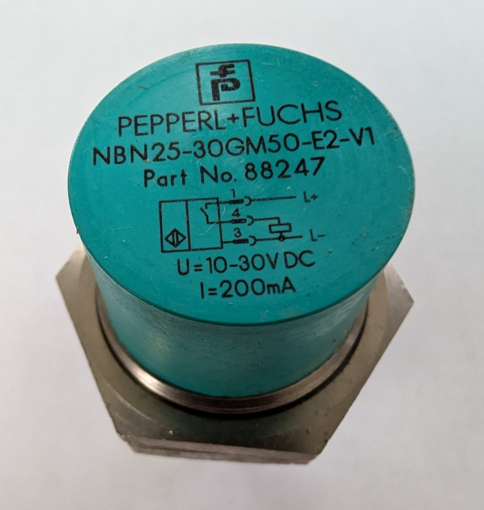 Pepperl + Fuchs NBN25-30GM50-E2-V1, 88247 Inductive Proximity Sensor, Used