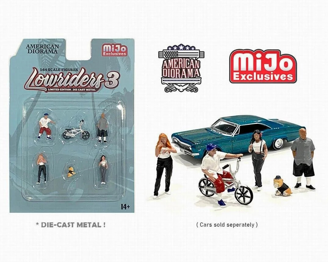 AD-46480MJ American Diorama "LowRiders 3 " 1:64 Figure Set - MiJo Exclusive