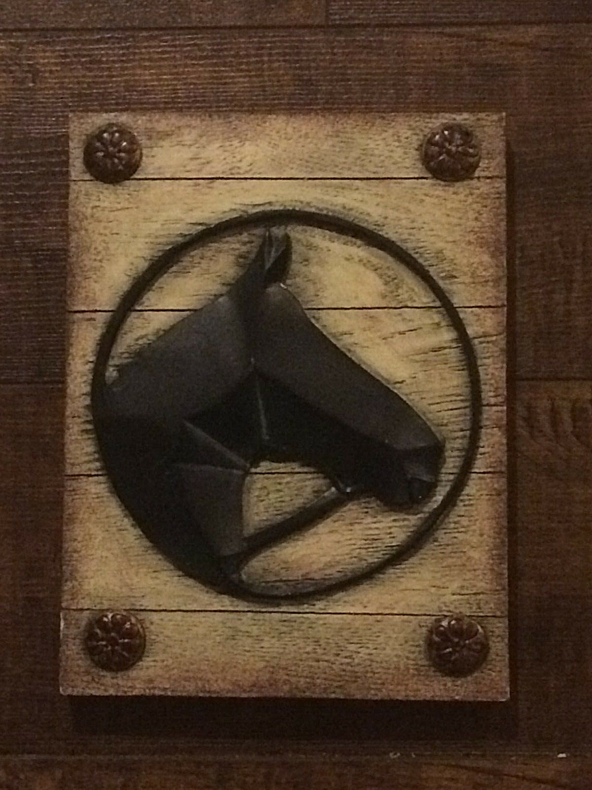 Equestrian metal Horse head Portrait wall / Stable  Décor