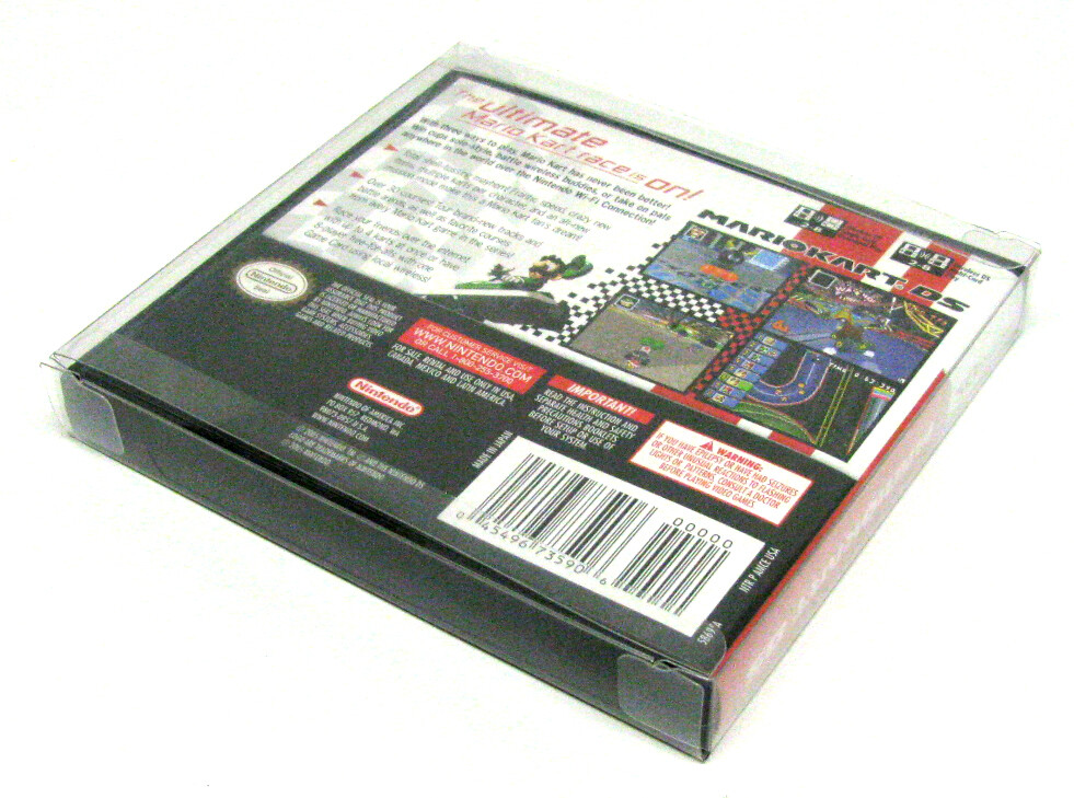 1x NINTENDO DS CIB GAME BOX -CLEAR PLASTIC PROTECTIVE BOX PROTECTOR SLEEVE CASE