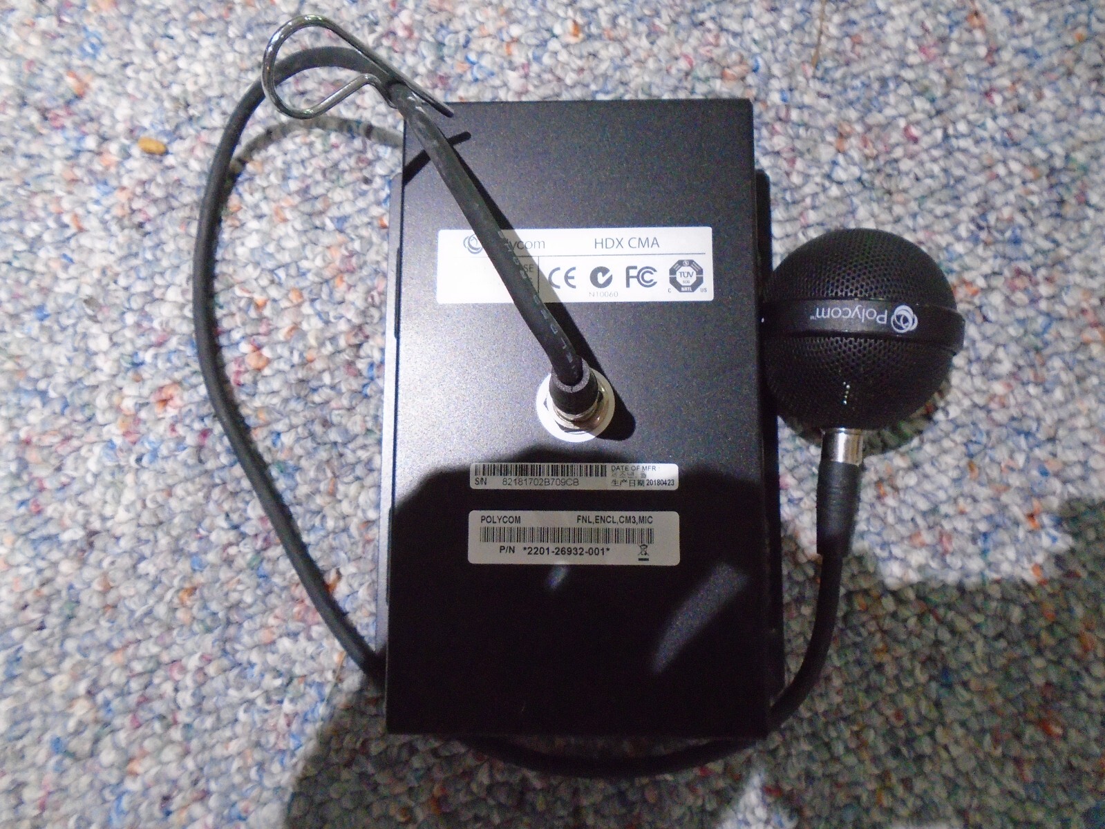 Polycom 2201-26932-001 HDX CMA Ceiling Microphone Black