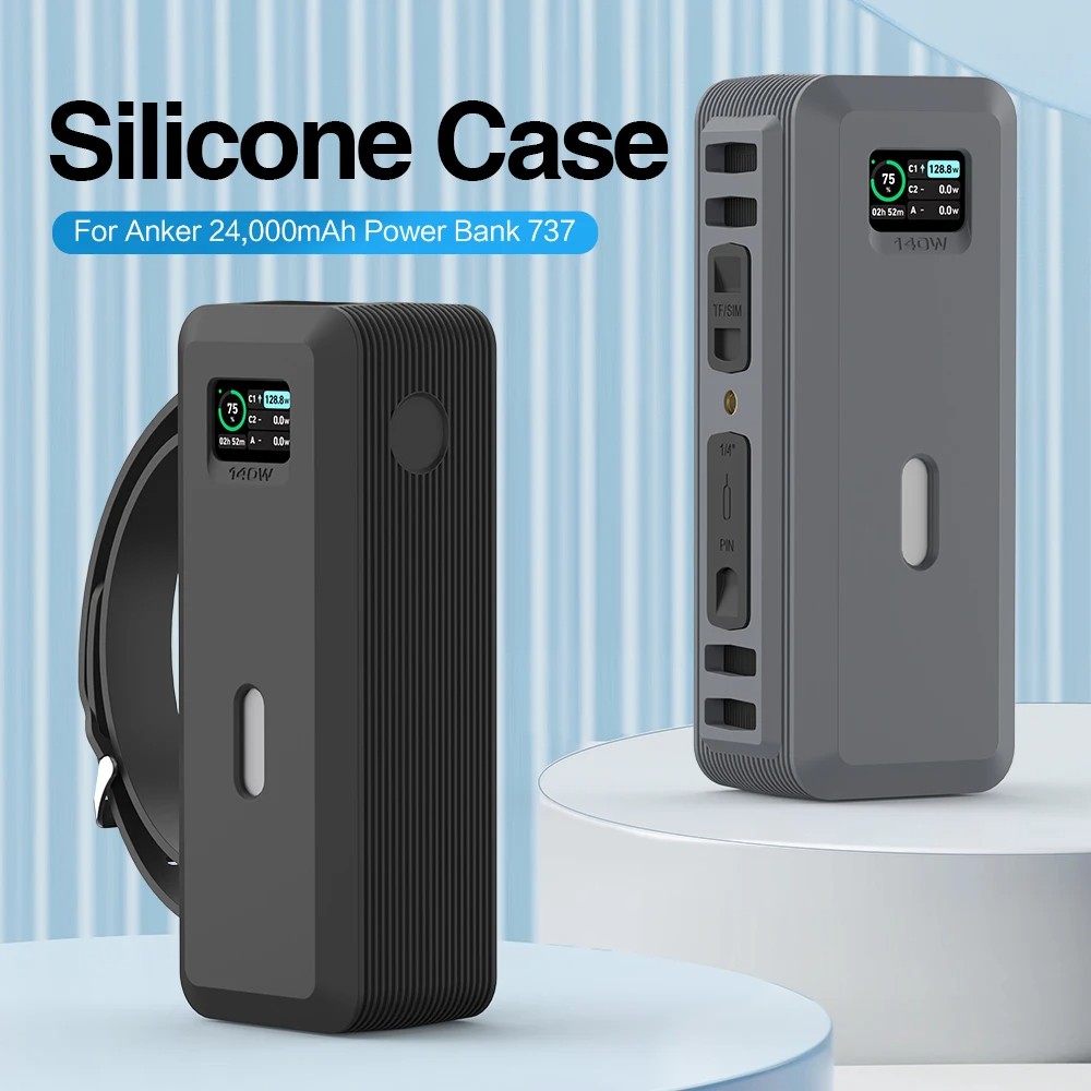 Silicone Protective Cover Case for Anker 737 140W 24000mAh Power Bank Shockproof