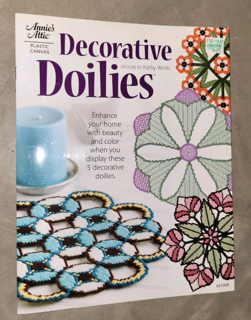 Annie's Attic Decorative Doilies Plastic Canvas Pattern Booklet 841008