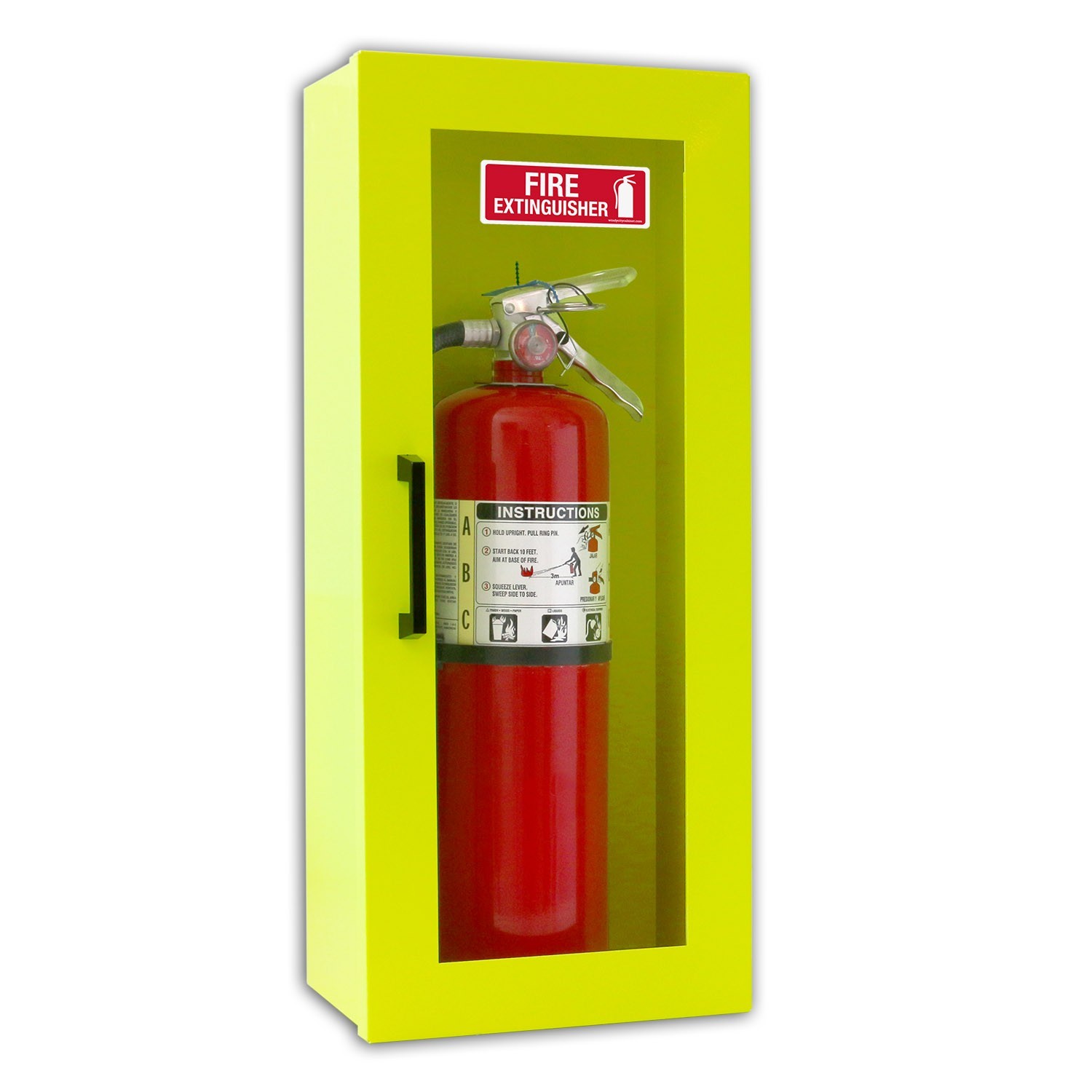 🎯5lb or 10lb Fire Extinguisher Cabinet Surface Mount High Visibility Heavy Duty