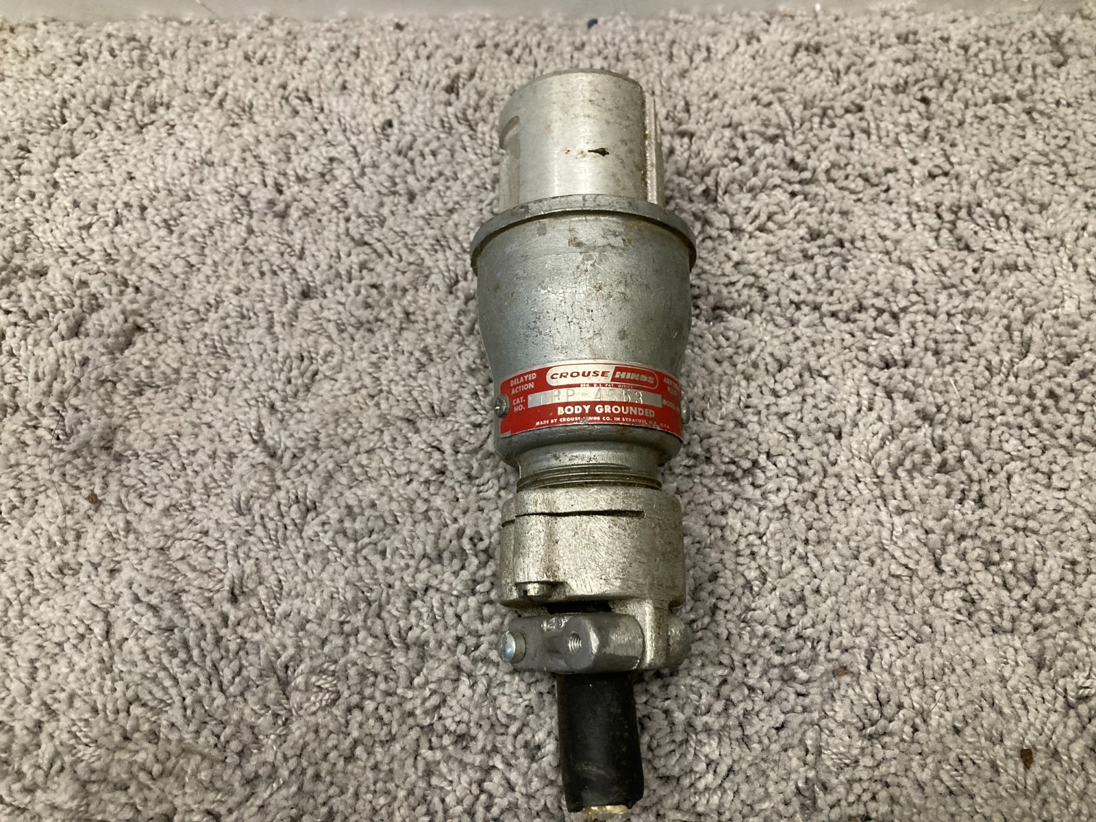 Vintage CROUSE-HINDS CRP4553 ARKTITE EXPLOSION-PROOF DELAYED-ACTION PLUG