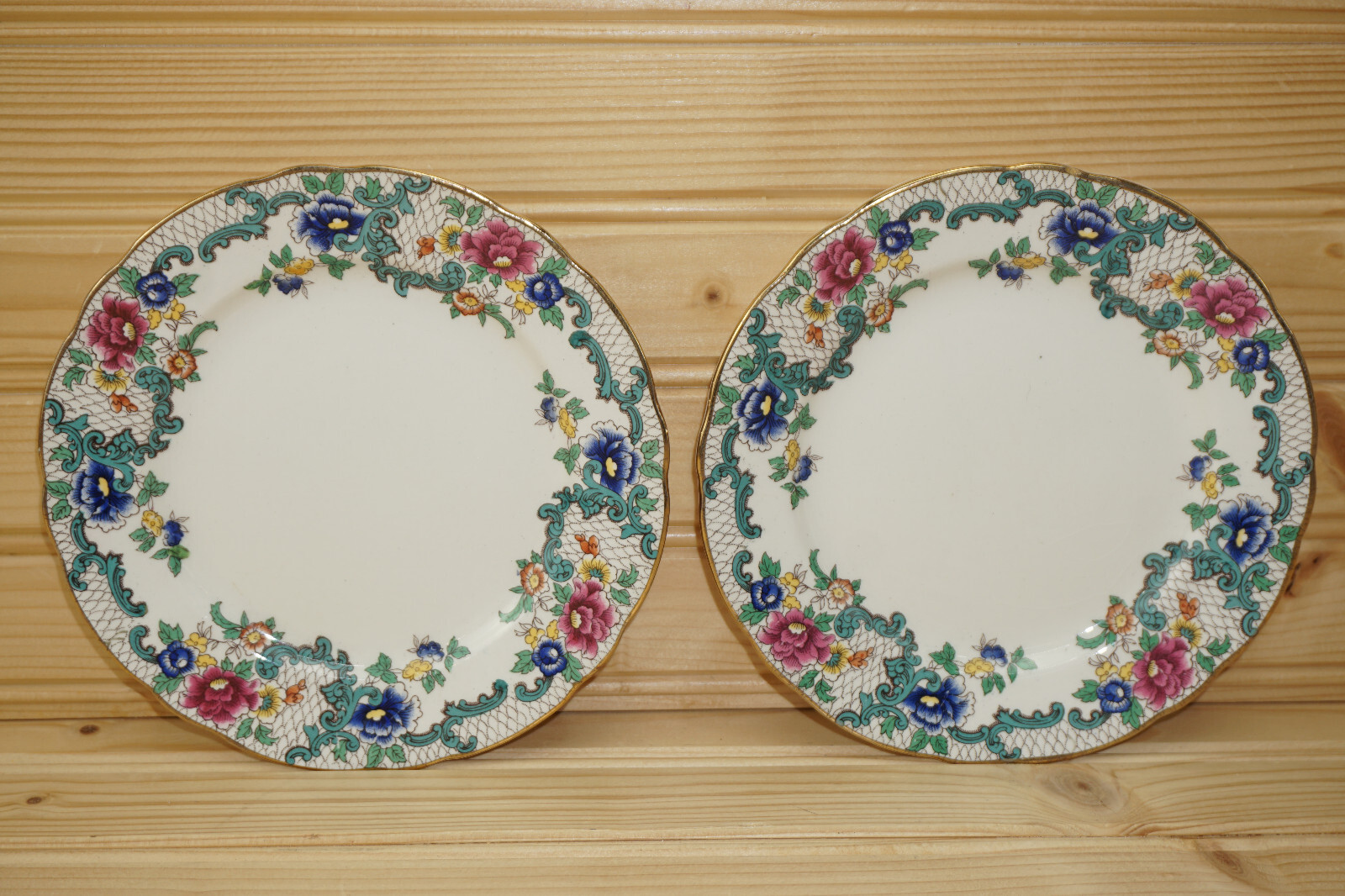 Royal Caldon Victoria (2) Bread & Butter Plates, 6 1/4"    (S52)