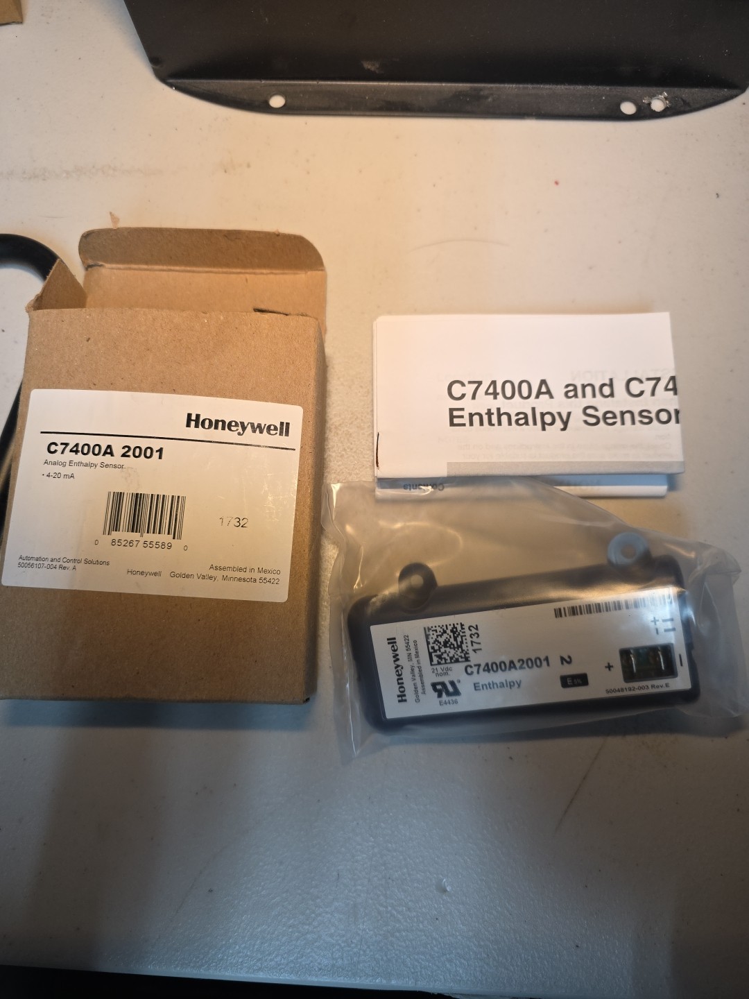 Honeywell C7400A2001 Solid State Enthalpy Sensor 4-20mA Output