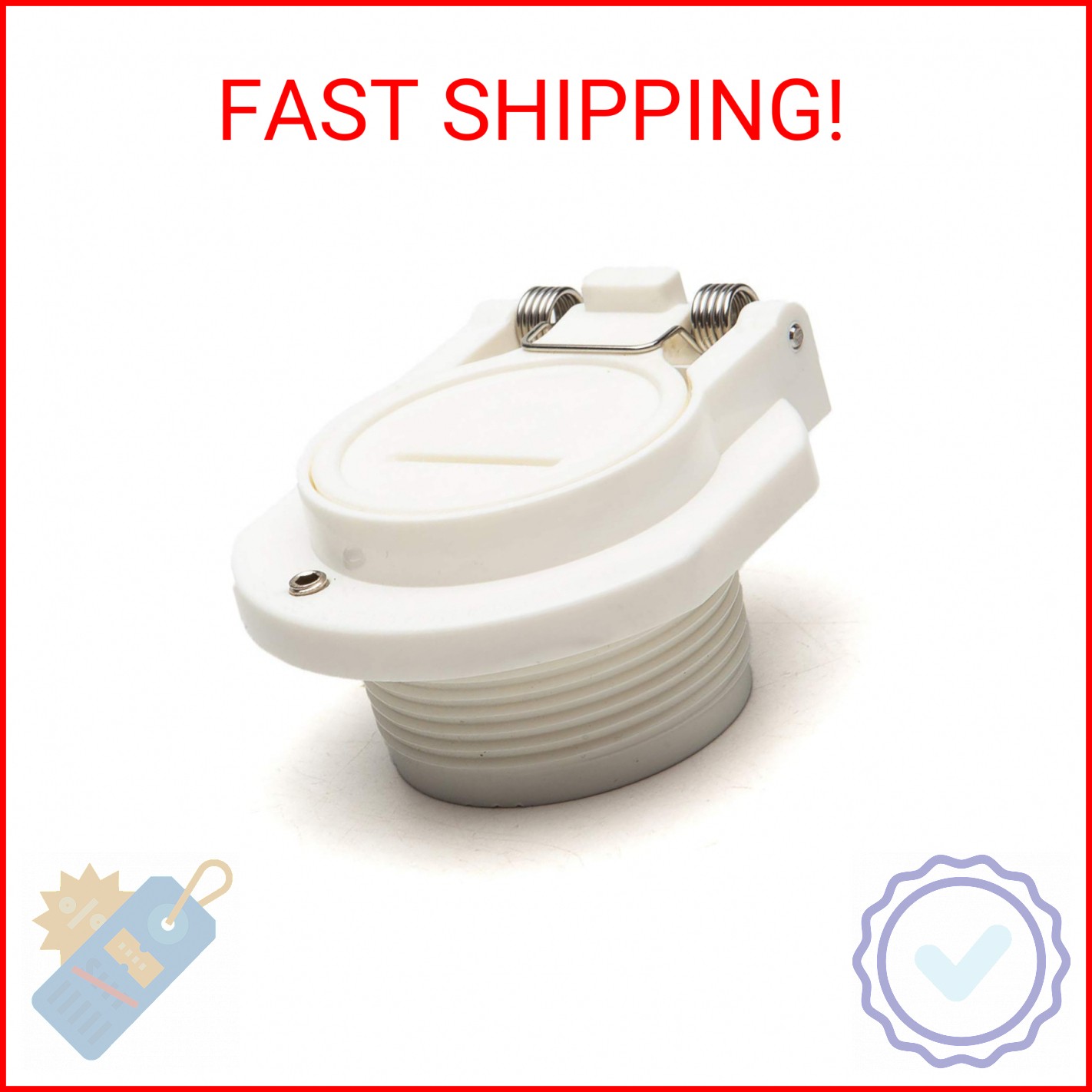 ATIE Free Rotation Pool Vacuum Vac Lock Safety Wall Fitting W400BWHP, GW9530 Rep