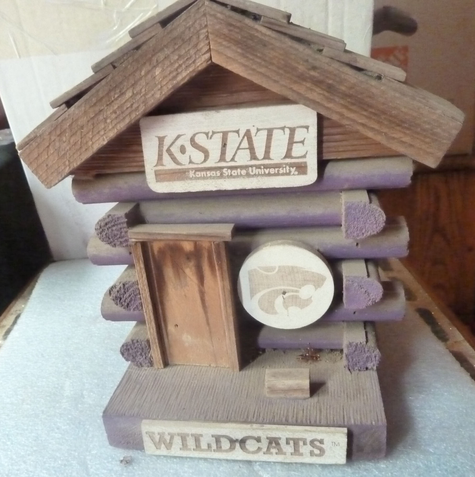Power Cat K-State Log Cabin Planter