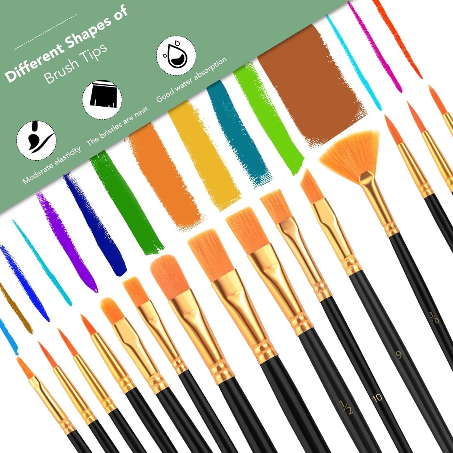 Versatile 15-Piece Painting Brush Set with Wooden Handles for All Skill Levels