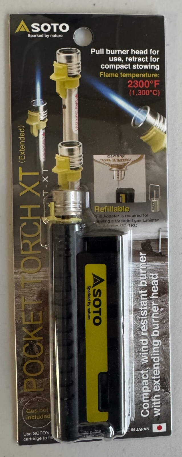 Soto Pocket Torch XT Extended Burner (2300 F, Refillable)