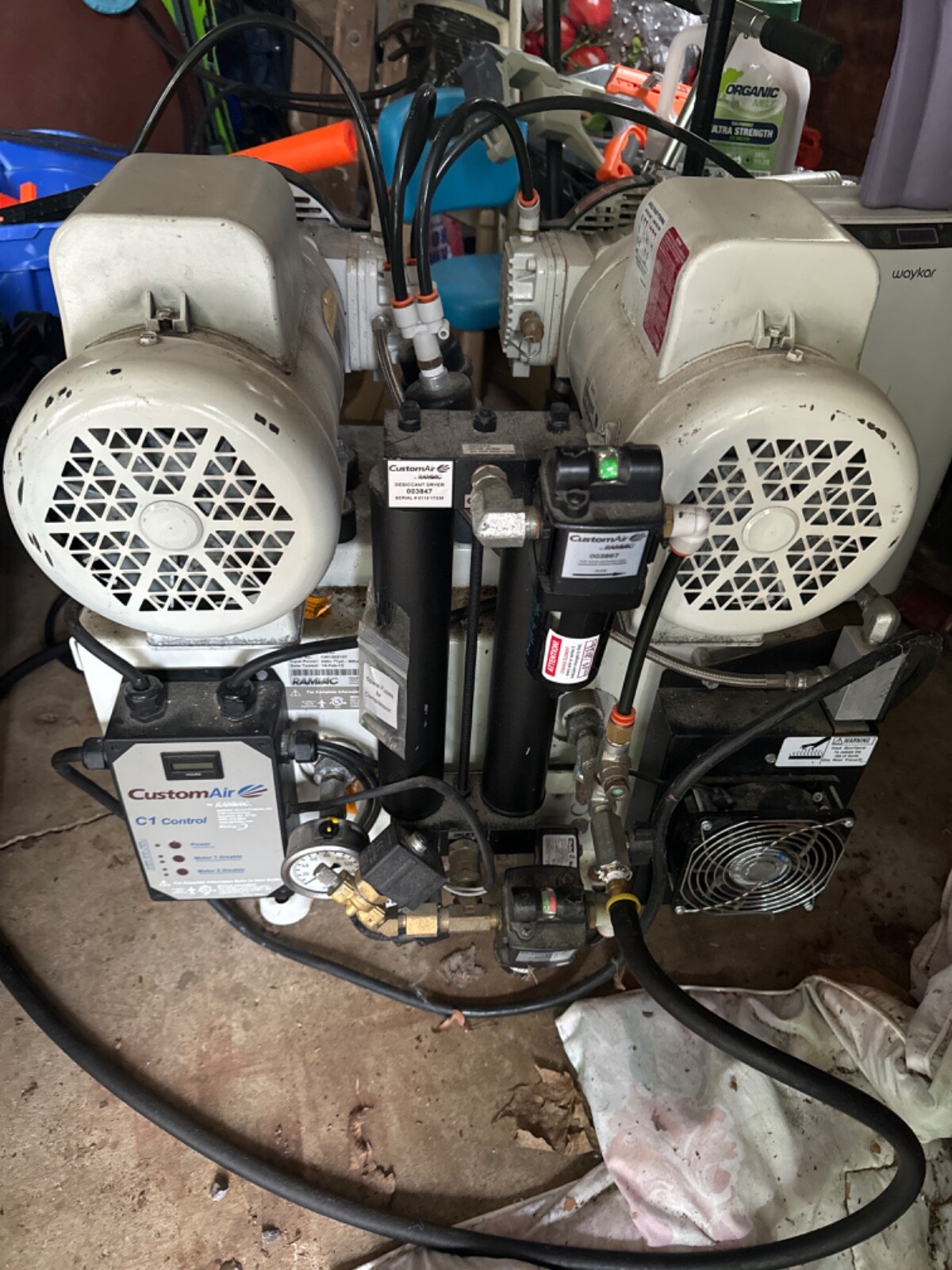 CustomAir by Ramvac Dental C1 Control Air Compressor System -1 Working Cylindar