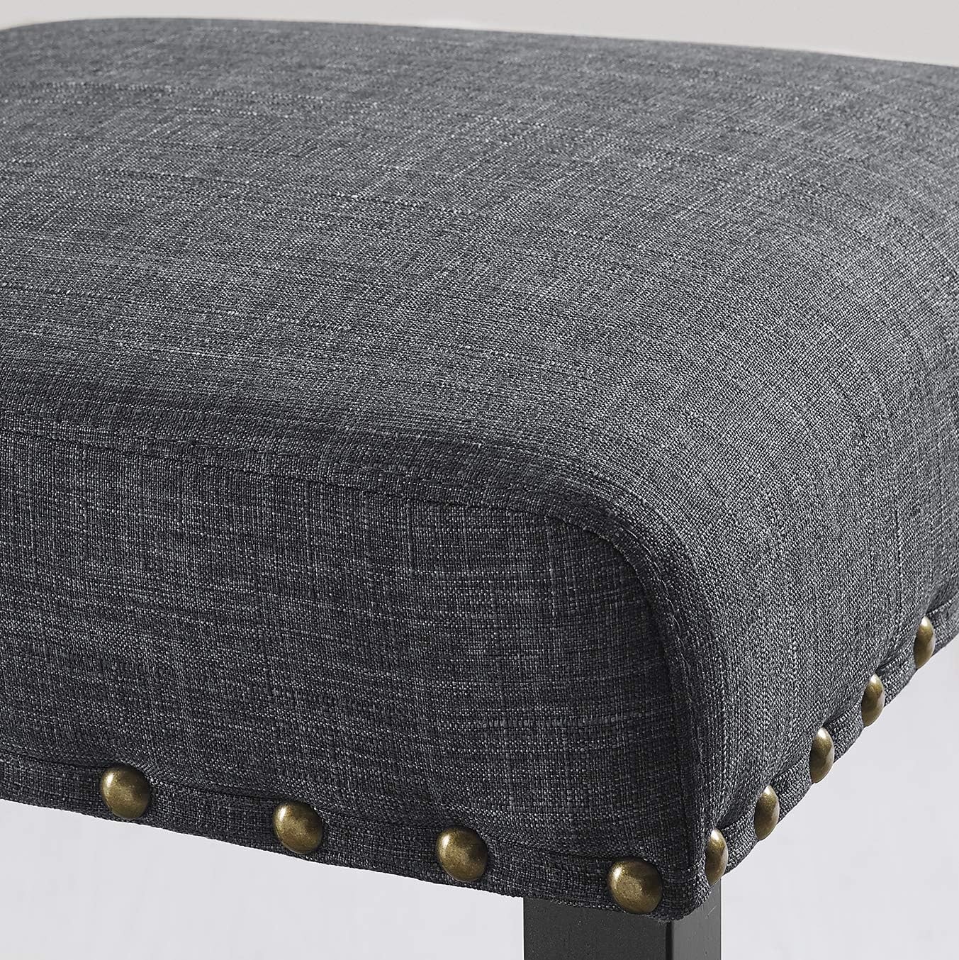 Biony Gray Fabric Counter Height Stools W/ Nailhead Trim Set of 2
