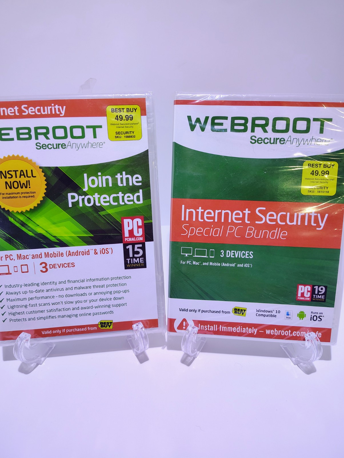 2 New Webroot Secure Anywhere Internet Security 3 Devices for PC/MAC/Mobile/IOS