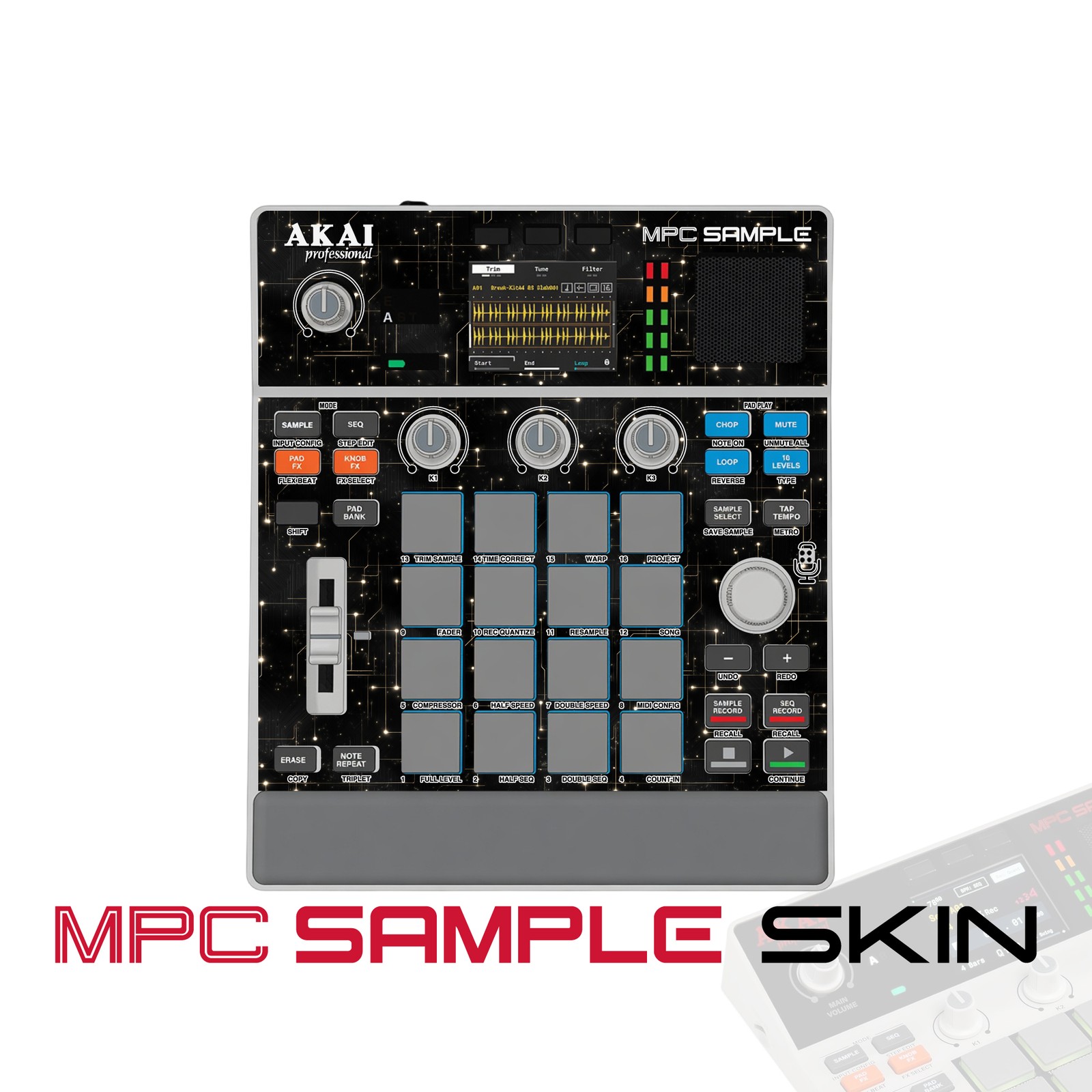 Akai MPC Sample Skin / Gold Galaxy