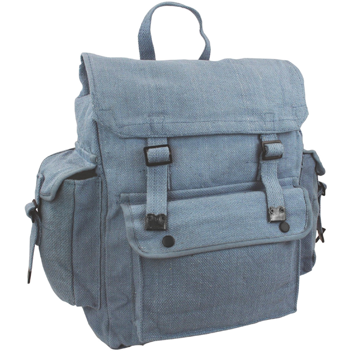 Highlander Large Pocketed Web Backpack Cotton Canvas Rucksack Army Bag Raf Blue