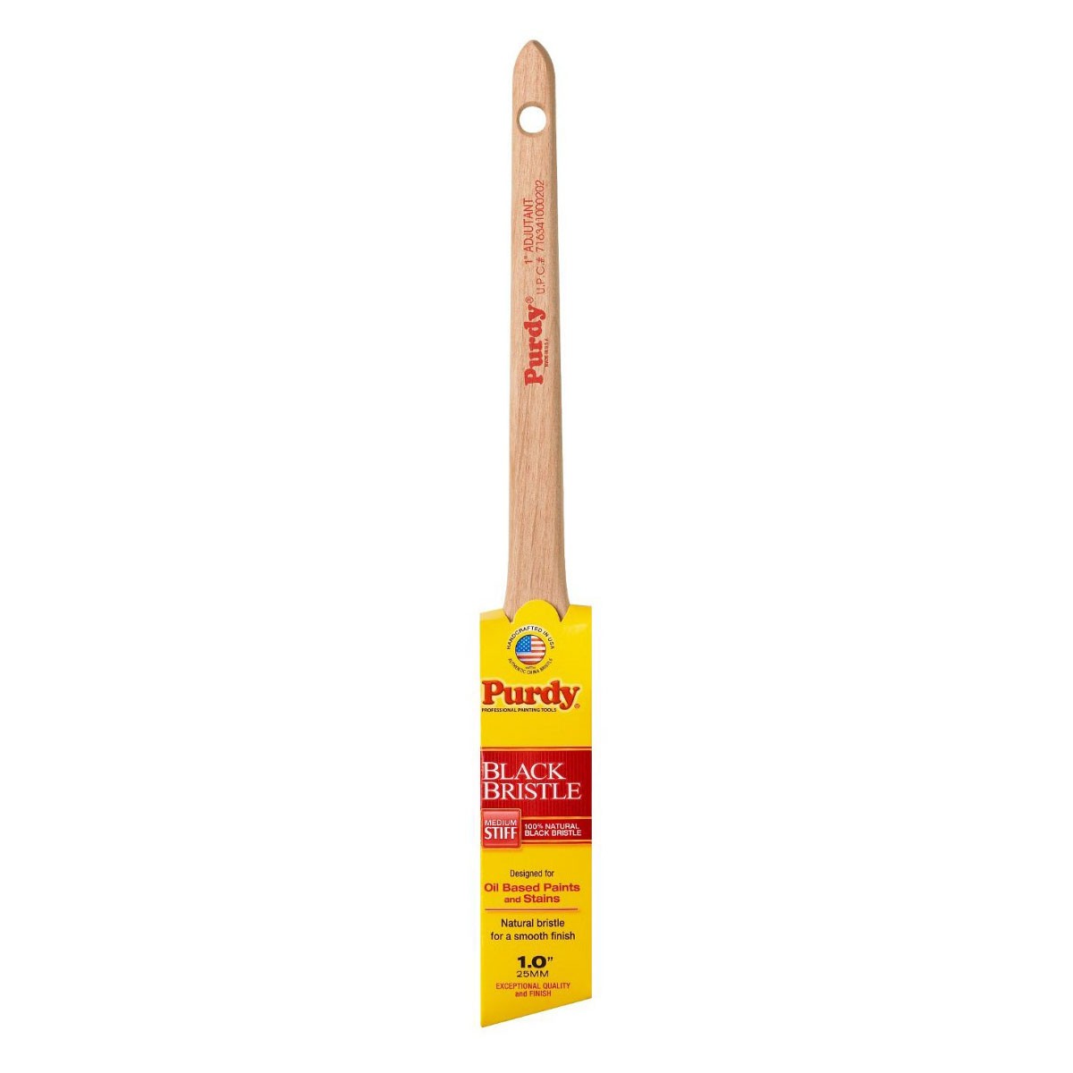 Genuine Purdy Black Bristle Adjutant Angular 1" Paint Brush 144024010