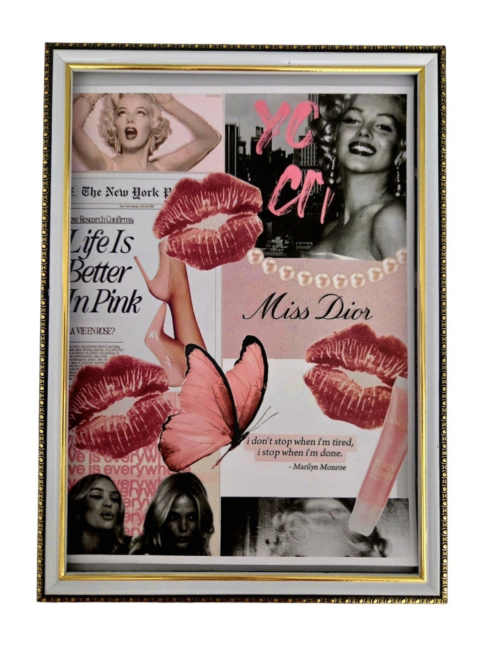 8x10 Framed Vintage Marilyn Monroe Collage