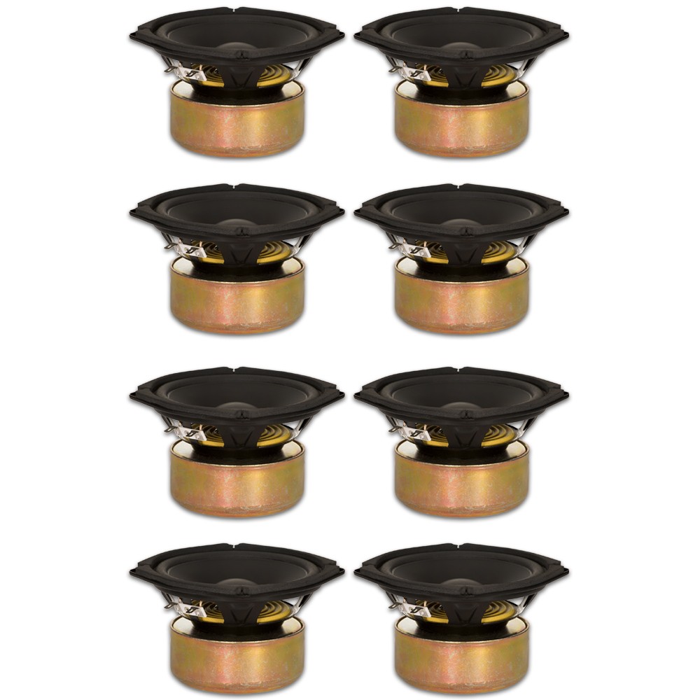 8 Goldwood Sound GW-205/8S Shielded 5.25" Woofers 130 Watts each 8ohm Speakers