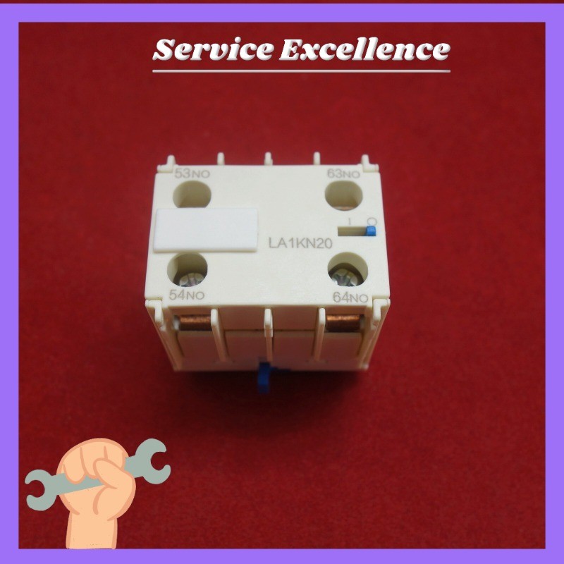 NEW 1X Auxiliary Contact Block Fits LA1KN20 2NO USE WITH LC.K LP.K CA.K CONTACT