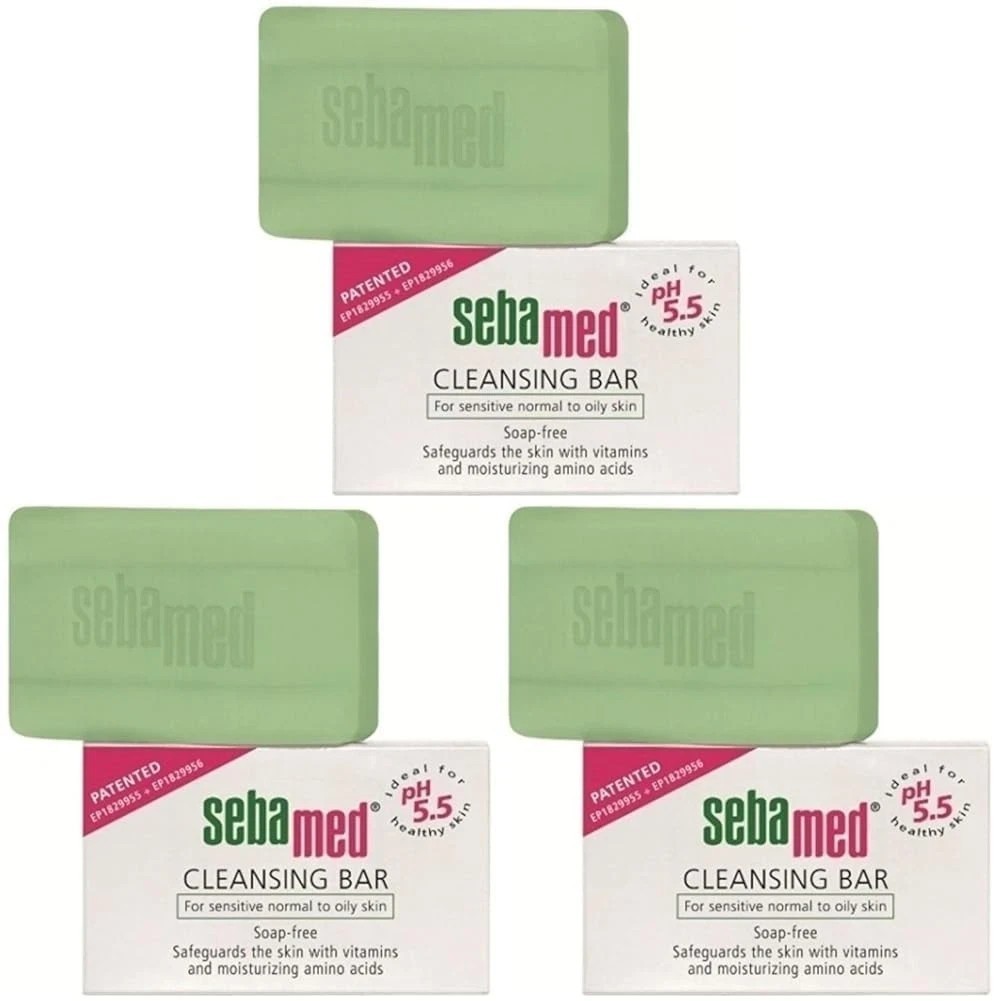 Sebamed Cleansing Bar For Sensitive And Problematic Skin, 100Gm Pack of 3 T029