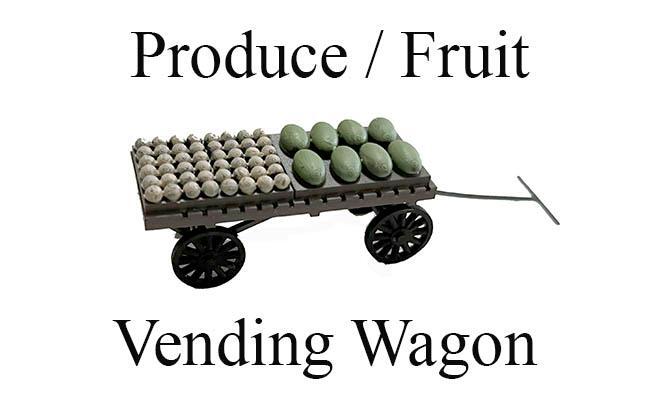 N Scale Fruit or Produce Vending Wagon Assembled 1/160 comes Painted