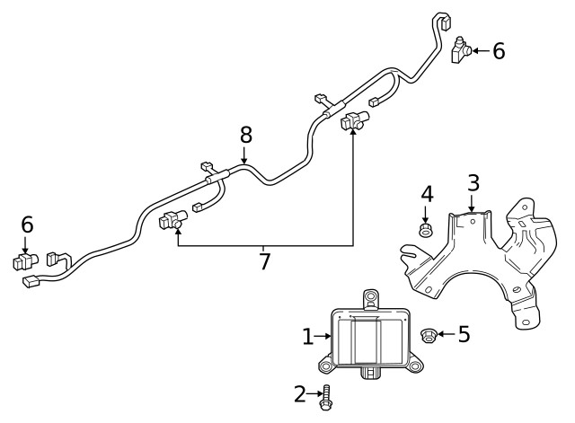 Genuine Mazda Blind Spot Detection System Warning Sensor Bracket K49B-67-ZP1