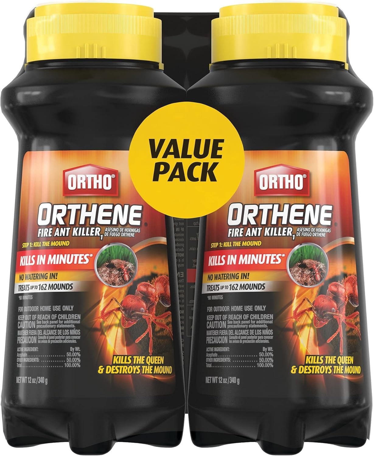 Ortho Orthene Fire Ant Killer 12 oz (2-Pack) – Kills Queen & Destroys Mounds