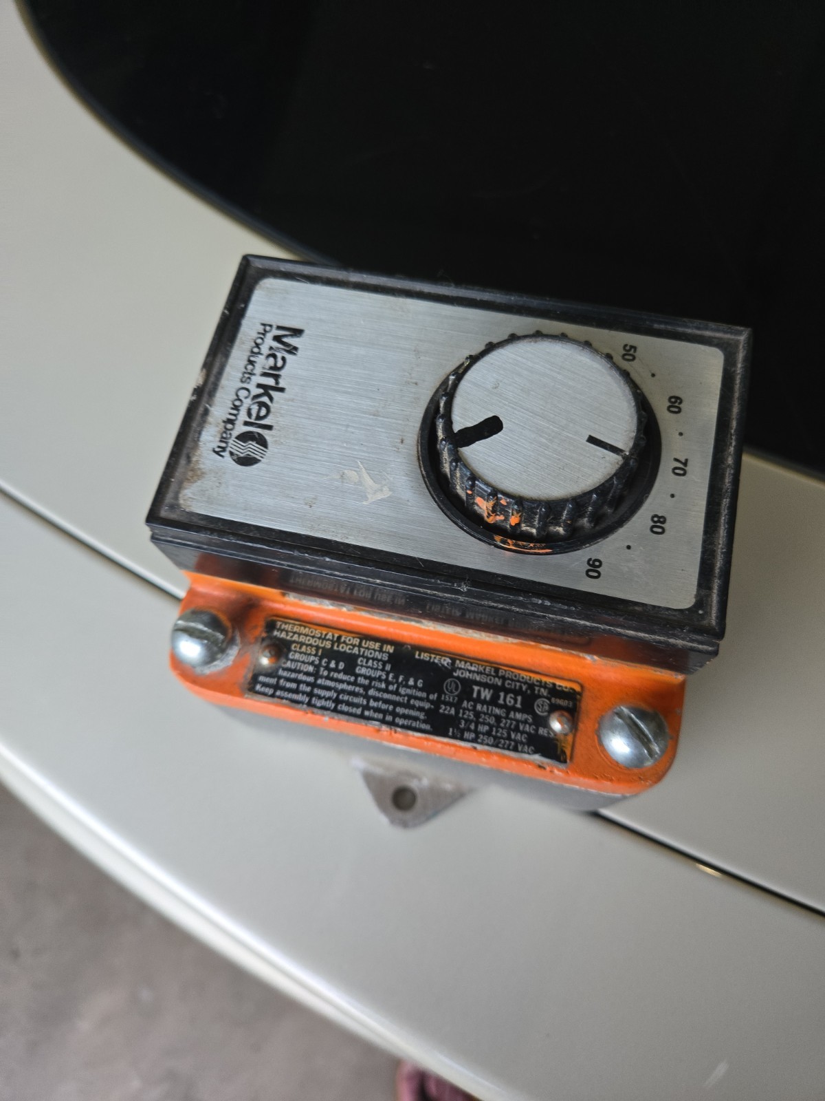 Vtg MARKEL TW 161 THERMOSTAT SURFACE Mount Hazardous Locations