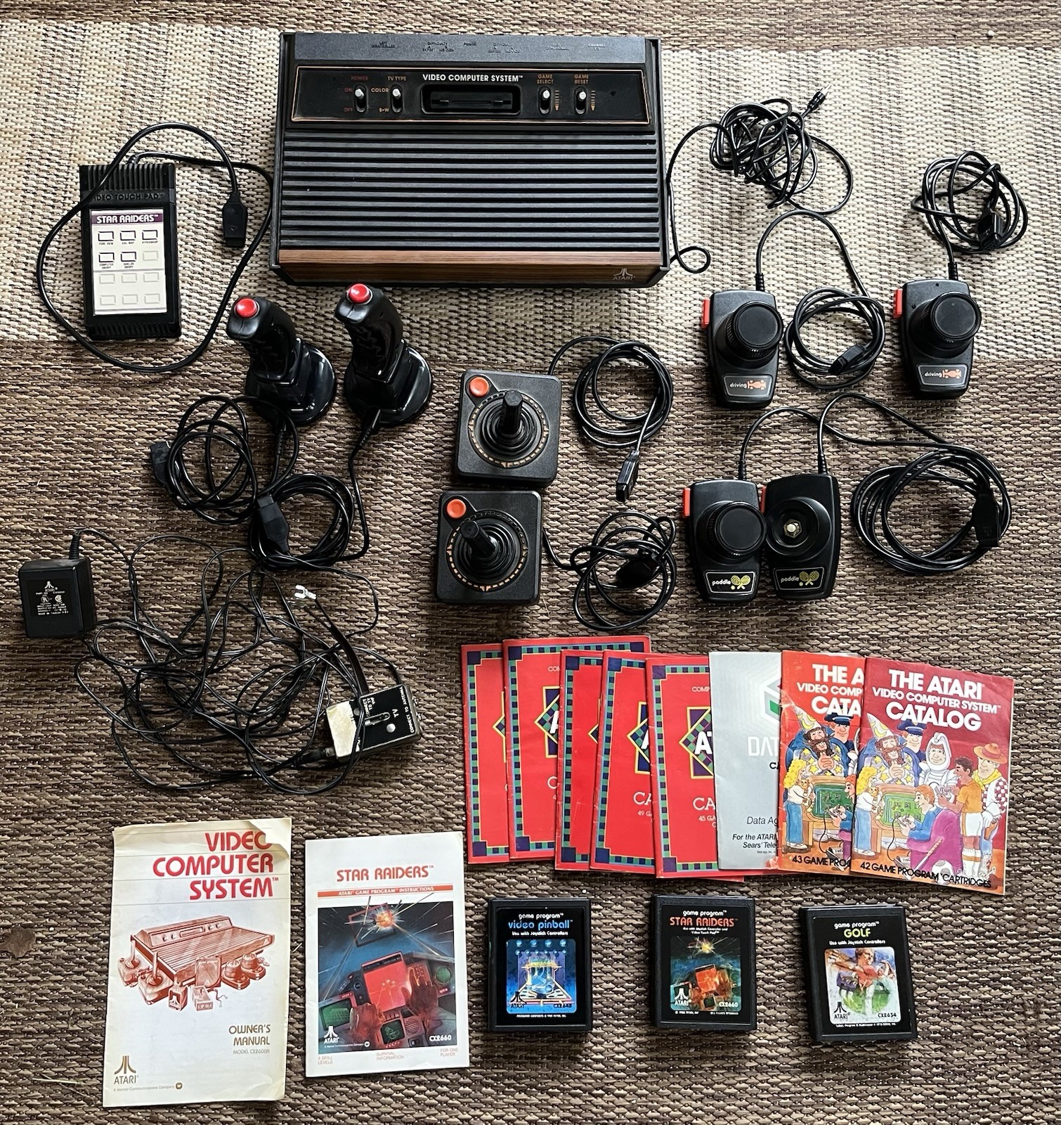 Atari 2600 Console Lot Untested Controllers Joysticks Games Star Raider
