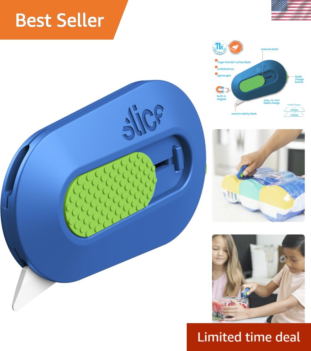 Mini Box Cutter | Manual Retracting | Safe Ceramic Box Cutter Lasting 11x Lon...