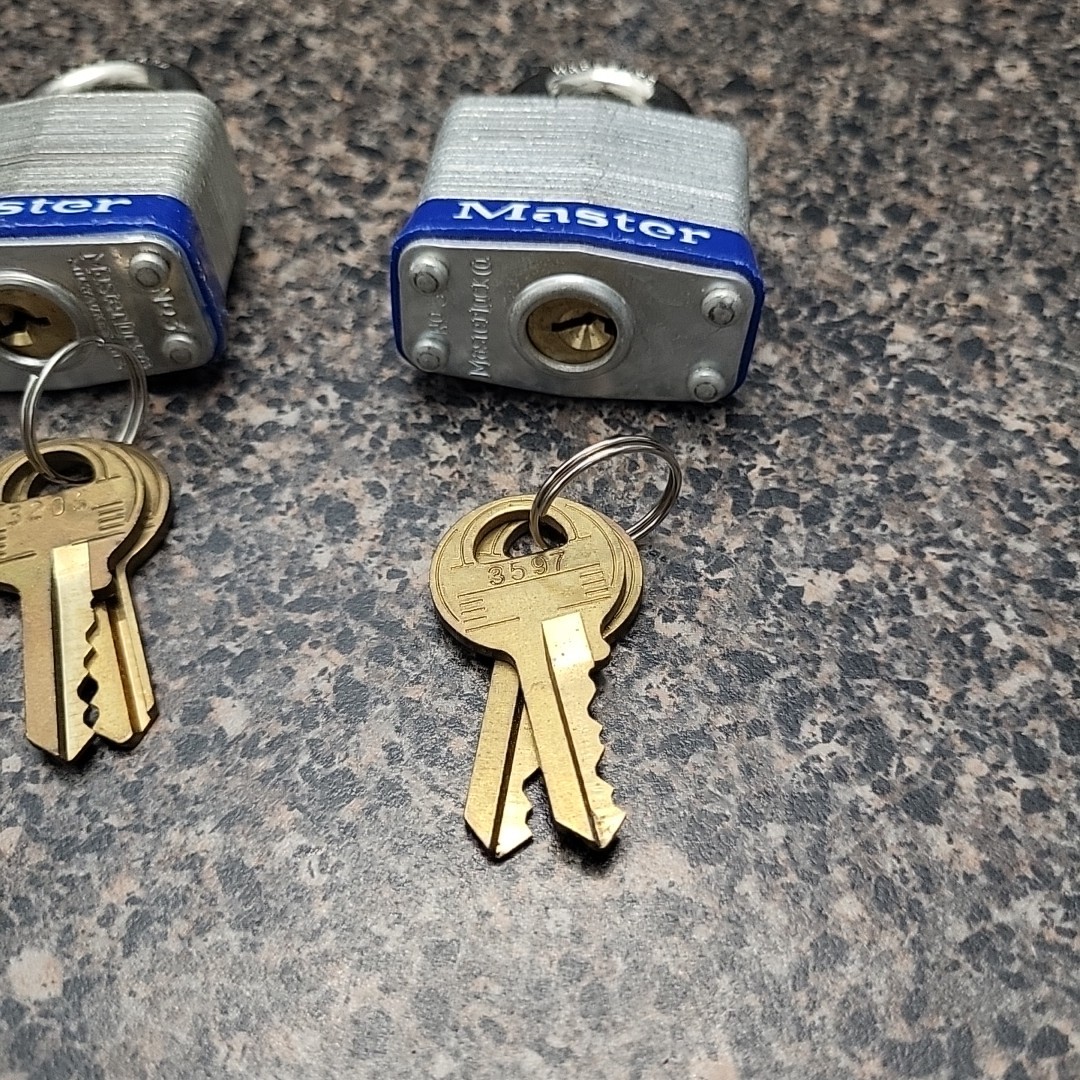 3 Master Lock No.3 Padlocks Keyed DIFFERENT