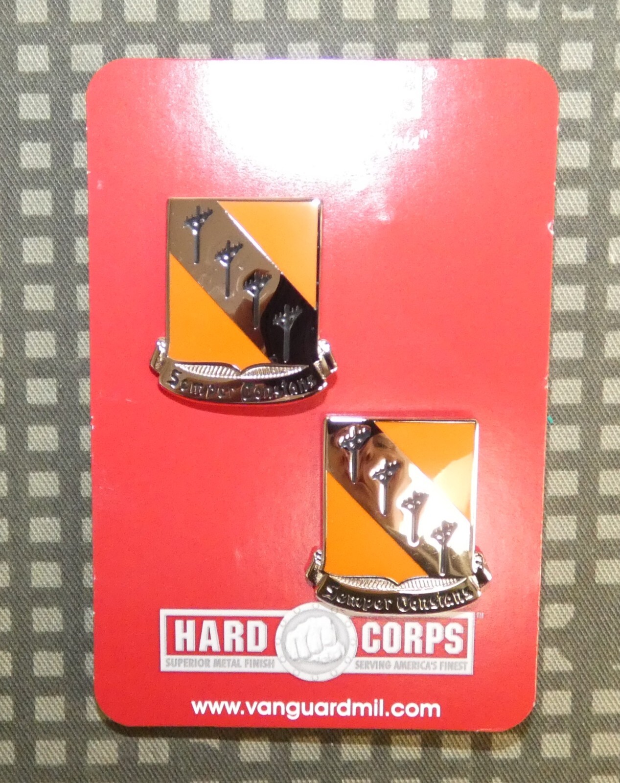 Original US Army 51st Signal Battalion DUI Unit Crest (Vanguard, pair)