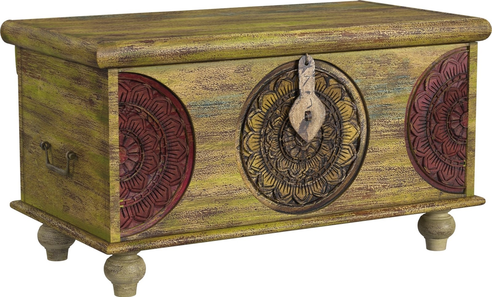 Hand-Painted Vintage Mesa Trunk Coffee Table