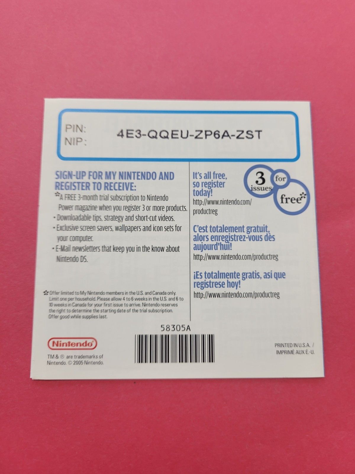 Nintendogs - Nintendo DS - Nintendo Power Insert Only