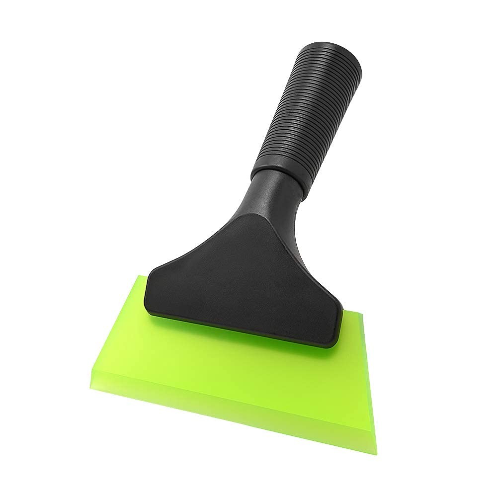 FOSHIO Small Squeegee with 5 Inch Green Rubber Blade Mini 5 inches,