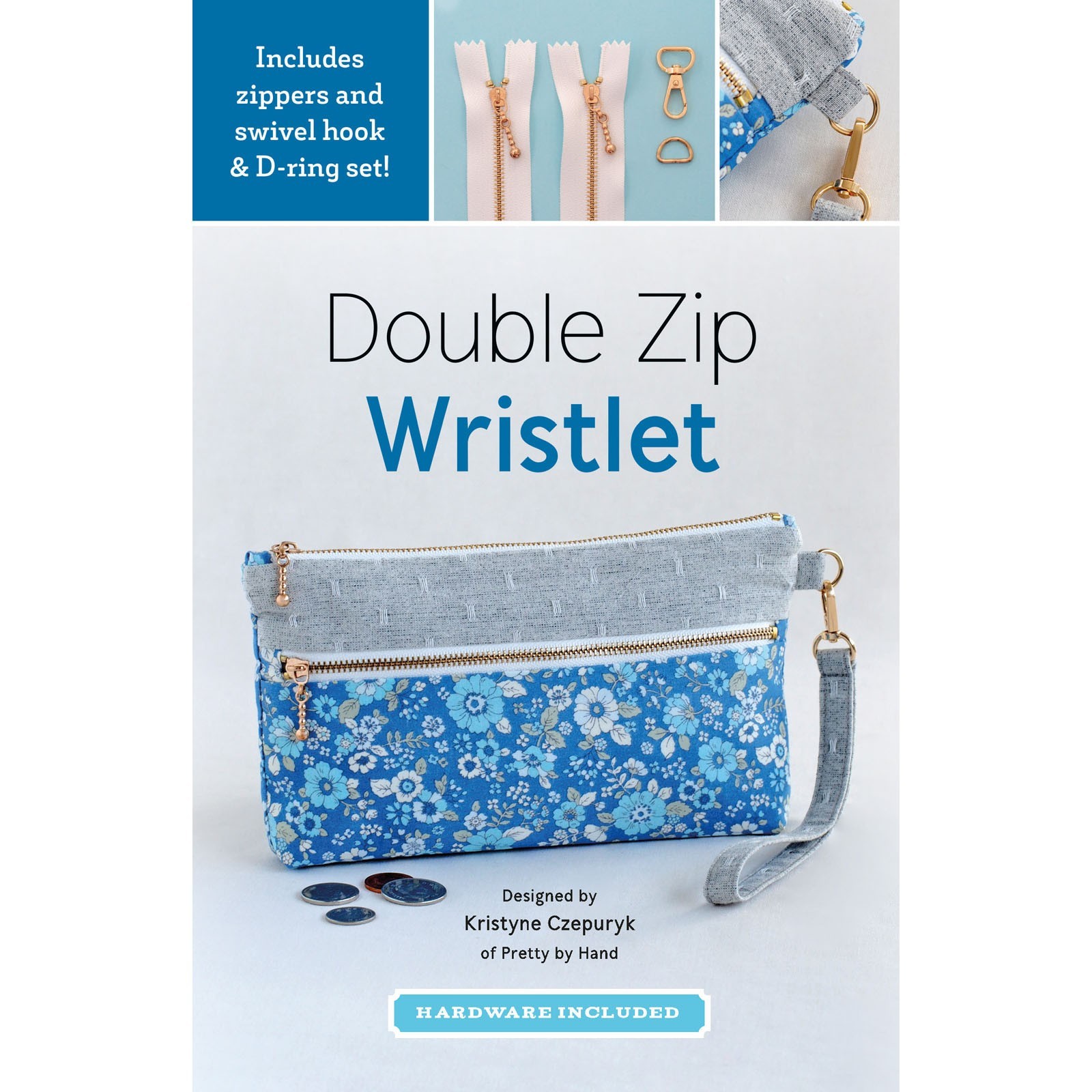 ZAKKA WORKSHOP "DOUBLE ZIP WRISTLET" KIT includes Hardware