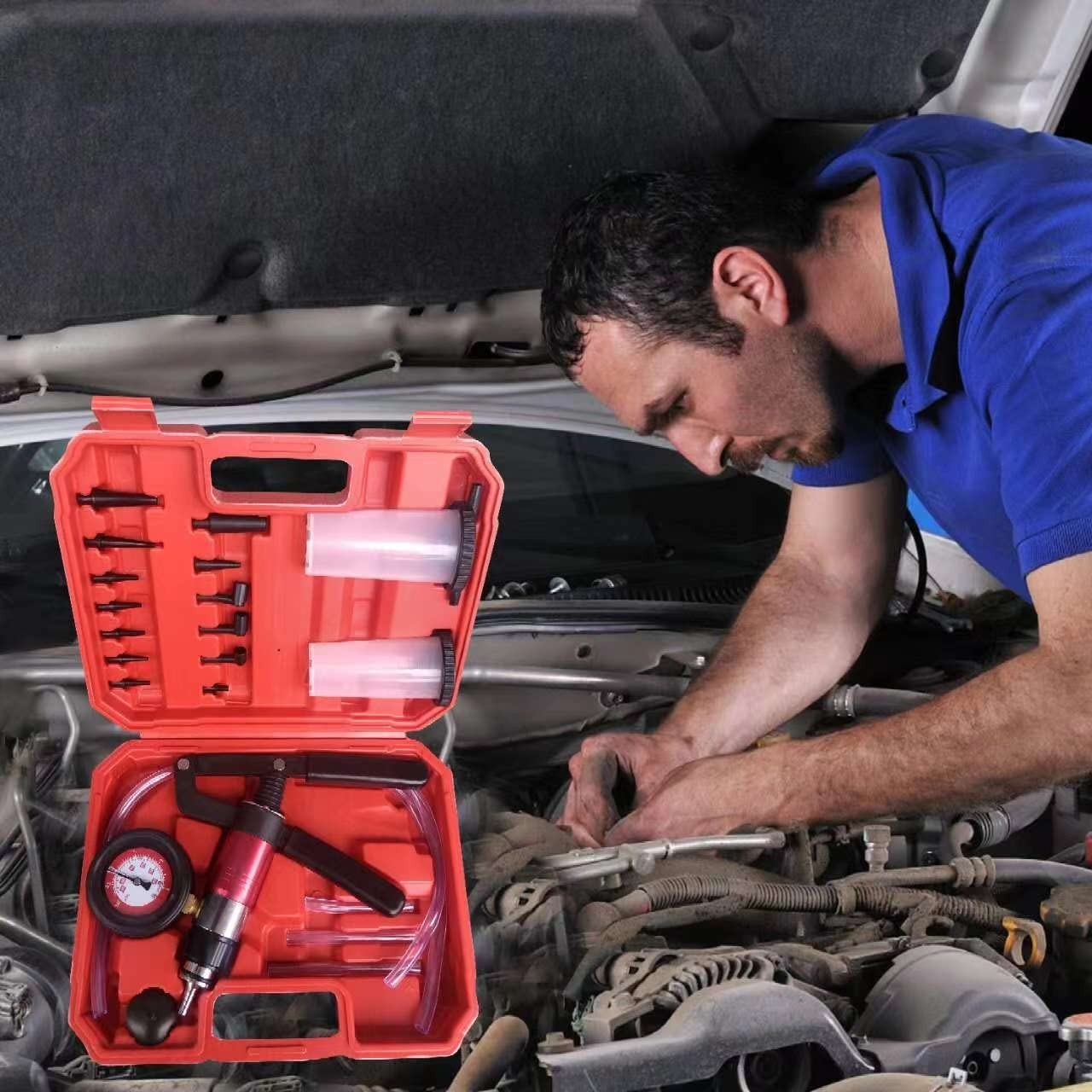 23pc Brake Bleeding Tool Kit - Essential Automotive Brake System Repair Tools