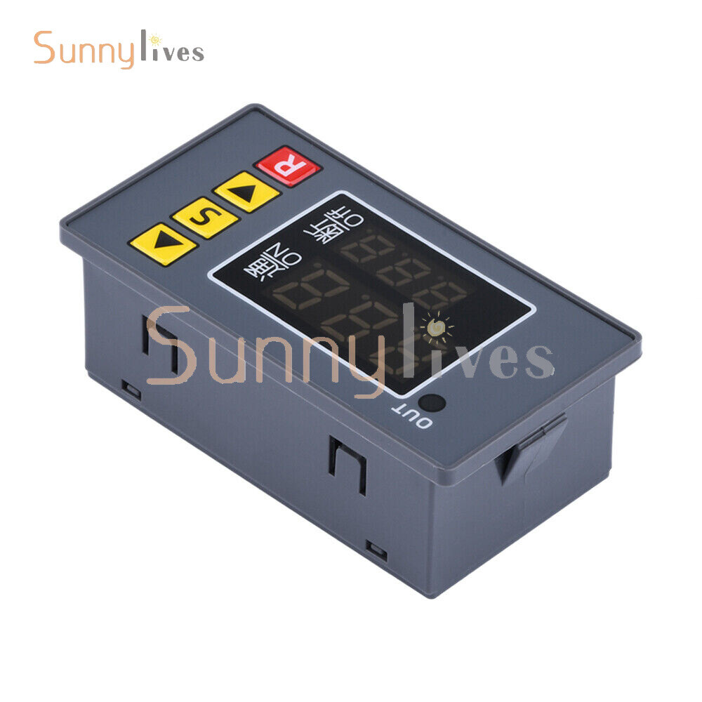 12V Automation Cycle Timer Delay Control Switch Relay Module w/ Dual LED Display