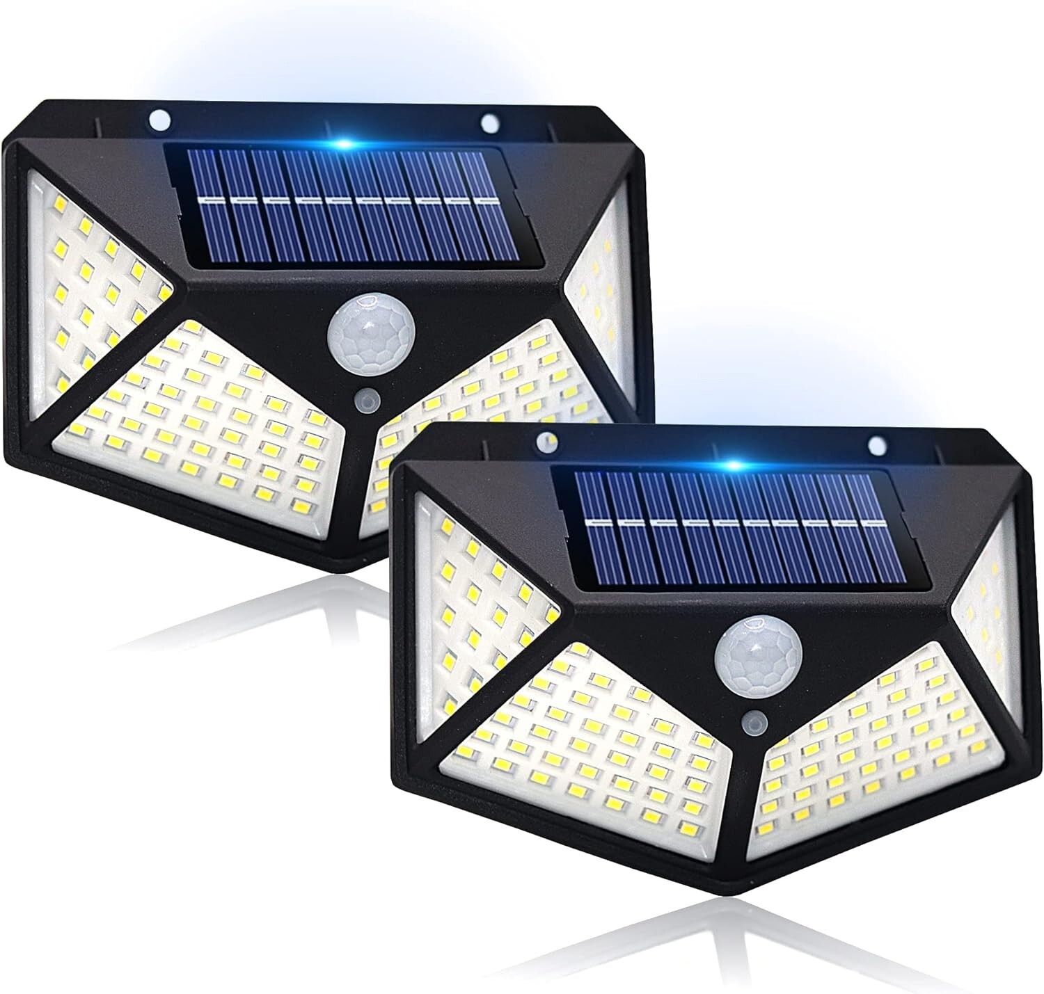 2 Pack Solar Outdoor Lights, IP65 Waterproof Motion Sensor Outdoor Lights