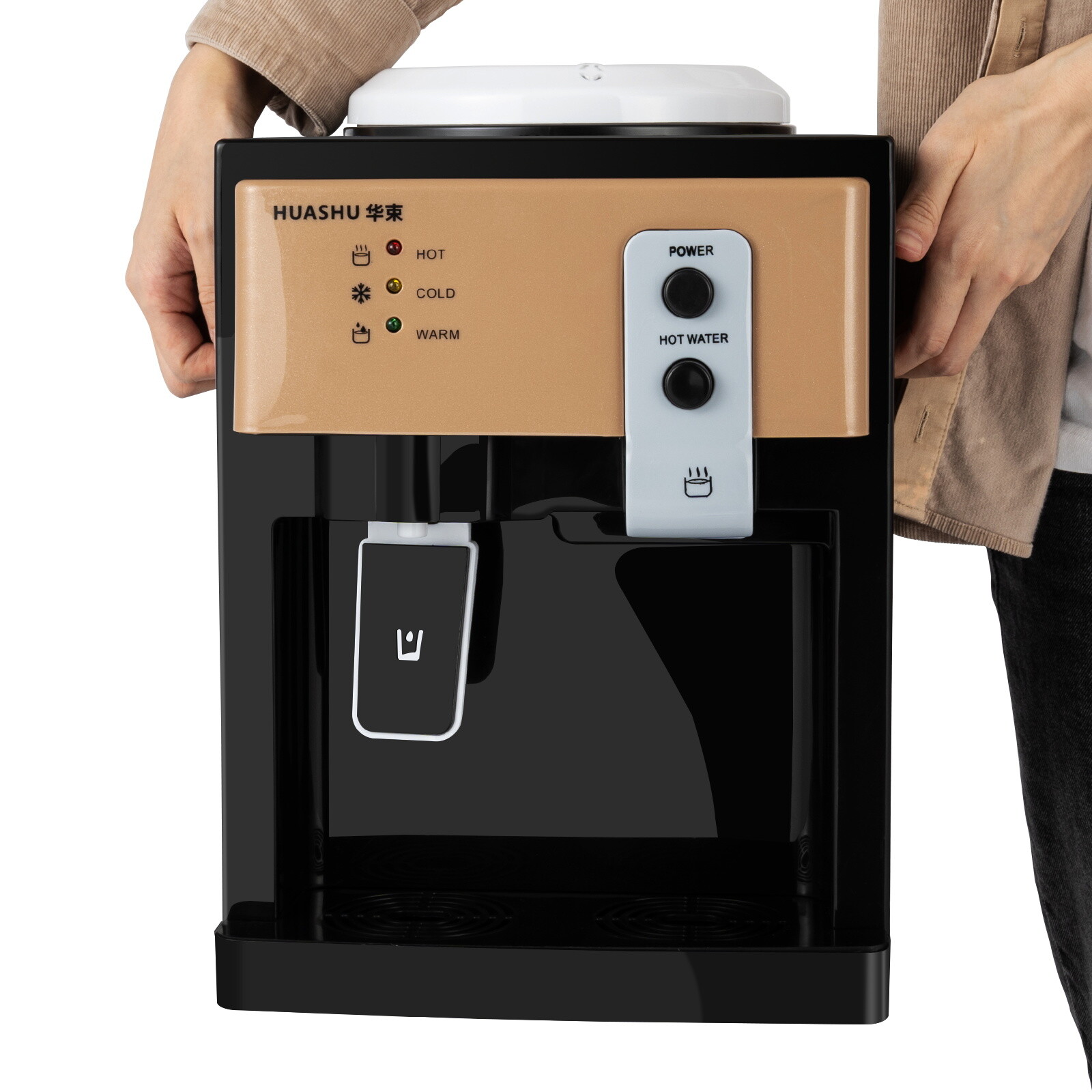 Top Loading Countertop Water Dispenser Hot Cold Water Cooler Drinking Machine US
